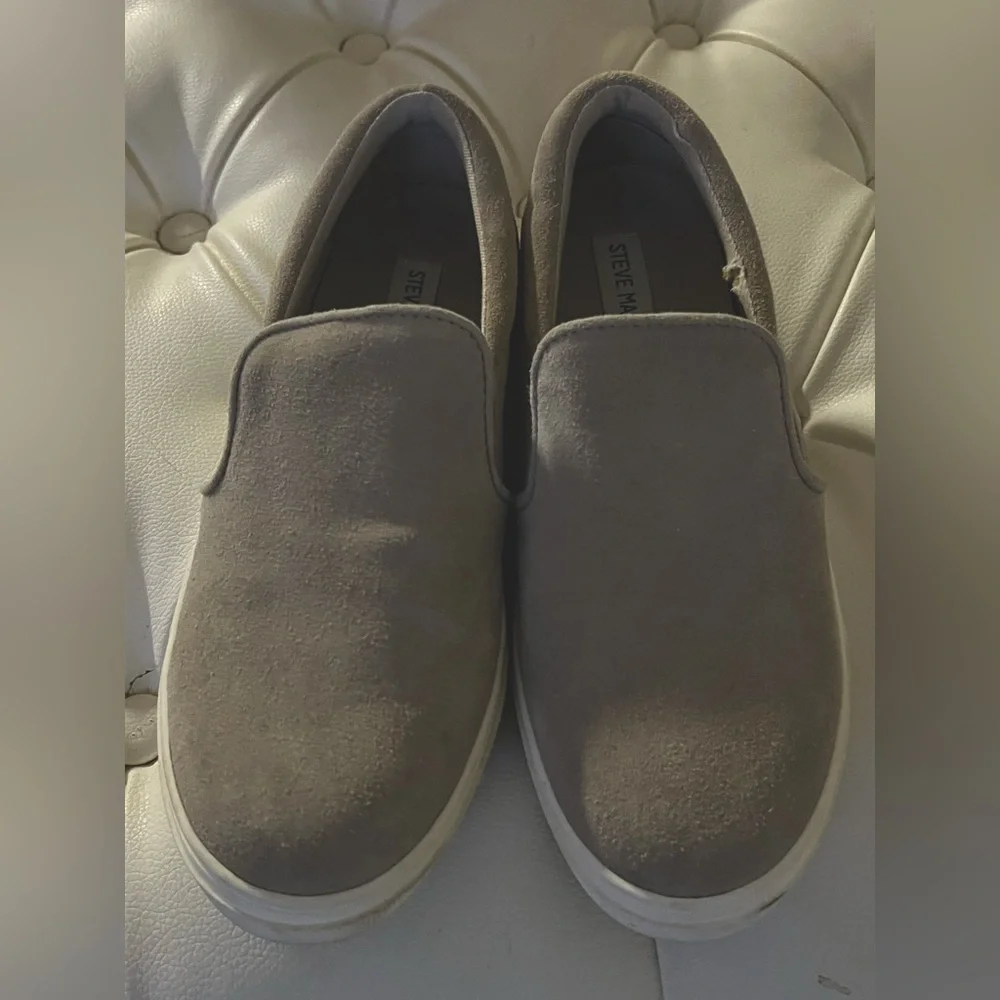 Steve Madden Grey Slip On Sneakers - Picture 1 of 5
